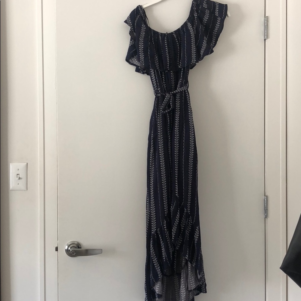 Paper hearts off the shoulder dress